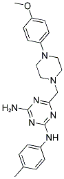 6-((4-(4-METHOXYPHENYL)PIPERAZIN-1-YL)METHYL)-N2-P-TOLYL-1,3,5-TRIAZINE-2,4-DIAMINE Struktur