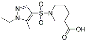 1-(1-ETHYL-5-METHYL-1 H-PYRAZOLE-4-SULFONYL)-PIPERIDINE-3-CARBOXYLIC ACID Struktur