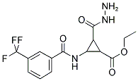 ETHYL 2-(HYDRAZINOCARBONYL)-3-[3-(TRIFLUOROMETHYL)BENZAMIDO]CYCLOPROPANE CARBOXYLATE Struktur