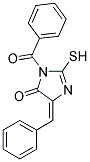 3-BENZOYL-5-BENZYLIDENE-2-MERCAPTO-3,5-DIHYDRO-IMIDAZOL-4-ONE Struktur