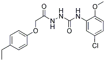 1-(2-(4-ETHYLPHENOXY)ACETYL)-4-(5-CHLORO-2-METHOXYPHENYL)SEMICARBAZIDE Struktur