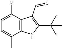 2-TERT-BUTYL-4-CHLORO-7-METHYL-1H-INDOLE-3-CARBALDEHYDE Struktur