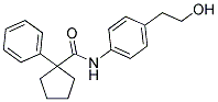 N-(4-(2-HYDROXYETHYL)PHENYL)(PHENYLCYCLOPENTYL)FORMAMIDE Struktur