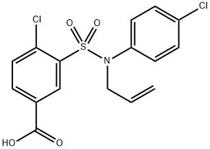 3-[ALLYL-(4-CHLORO-PHENYL)-SULFAMOYL]-4-CHLORO-BENZOIC ACID Struktur