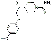 4-[(4-METHOXYPHENOXY)ACETYL]PIPERAZINE-1-CARBOTHIOAMIDE Struktur