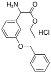 AMINO-(3-BENZYLOXY-PHENYL)-ACETIC ACID ETHYL ESTER HCL Struktur