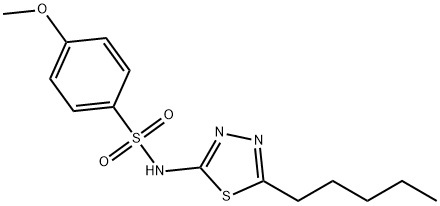 4-METHOXY-N-(5-PENTYL-1,3,4-THIADIAZOL-2-YL)BENZENESULFONAMIDE Struktur