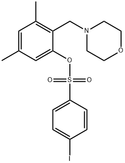 3,5-DIMETHYL-2-(MORPHOLINOMETHYL)PHENYL 4-IODOBENZENESULFONATE Struktur