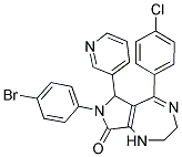 7-(4-BROMOPHENYL)-5-(4-CHLOROPHENYL)-6-PYRIDIN-3-YL-2,3,6,7-TETRAHYDROPYRROLO[3,4-E][1,4]DIAZEPIN-8(1H)-ONE Struktur