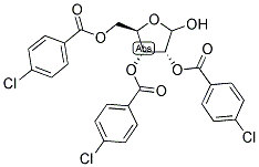 2,3,5-TRI-O-P-CHLOROBENZOYL-D-RIBOFURANOSIDE Struktur