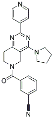 3-(2-PYRIDIN-4-YL-4-PYRROLIDIN-1-YL-7,8-DIHYDRO-5H-PYRIDO[4,3-D]PYRIMIDINE-6-CARBONYL)-BENZONITRILE Struktur