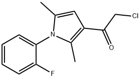 1-ETHANONE, 2-CHLORO-1-[1-(2-FLUOROPHENYL)-2,5-DIMETHYL-1H-PYRROL-3-YL]- Struktur