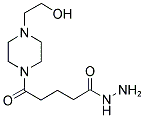 5-[4-(2-HYDROXY-ETHYL)-PIPERAZIN-1-YL]-5-OXO-PENTANOIC ACID HYDRAZIDE Struktur