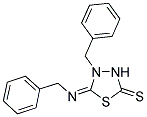 4-BENZYL-5-BENZYLIMINO-[1,3,4]THIADIAZOLIDINE-2-THIONE Struktur