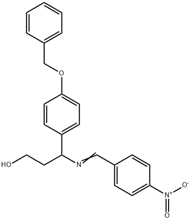 3-[4-(BENZYLOXY)PHENYL]-3-([(4-NITROPHENYL)METHYLENE]AMINO)-1-PROPANOL Struktur