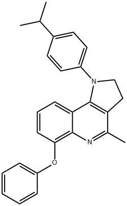 1-(4-ISOPROPYLPHENYL)-4-METHYL-2,3-DIHYDRO-1H-PYRROLO[3,2-C]QUINOLIN-6-YL PHENYL ETHER Struktur