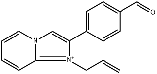 1-ALLYL-2-(4-FORMYLPHENYL)IMIDAZO[1,2-A]PYRIDIN-1-IUM Struktur