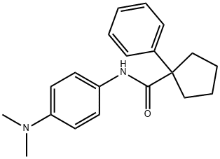 N-(4-(DIMETHYLAMINO)PHENYL)(PHENYLCYCLOPENTYL)FORMAMIDE Struktur