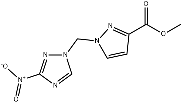 1-(3-NITRO-[1,2,4]TRIAZOL-1-YLMETHYL)-1 H-PYRAZOLE-3-CARBOXYLIC ACID METHYL ESTER Struktur