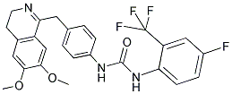 1-(4-((6,7-DIMETHOXY(3,4-DIHYDROISOQUINOLYL))METHYL)PHENYL)-3-(4-FLUORO-2-(TRIFLUOROMETHYL)PHENYL)UREA