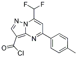 7-DIFLUOROMETHYL-5-P-TOLYL-PYRAZOLO[1,5-A]-PYRIMIDINE-3-CARBONYL CHLORIDE Struktur