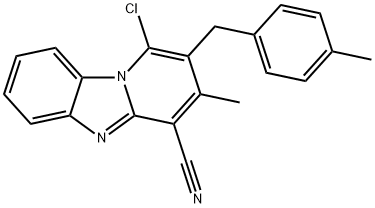 1-CHLORO-3-METHYL-2-(4-METHYL-BENZYL)-BENZO[4,5]IMIDAZO[1,2-A]PYRIDINE-4-CARBONITRILE Struktur