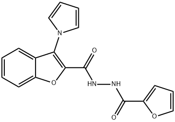 N'-(2-FURYLCARBONYL)-3-(1H-PYRROL-1-YL)-1-BENZOFURAN-2-CARBOHYDRAZIDE Struktur