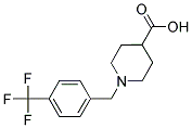 1-[4-(TRIFLUOROMETHYL)BENZYL]PIPERIDINE-4-CARBOXYLIC ACID Struktur