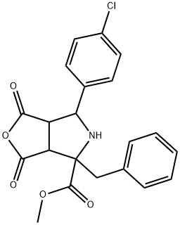 METHYL 4-BENZYL-6-(4-CHLOROPHENYL)-1,3-DIOXOHEXAHYDRO-1H-FURO[3,4-C]PYRROLE-4-CARBOXYLATE Struktur