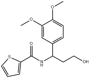 N-[1-(3,4-DIMETHOXYPHENYL)-3-HYDROXYPROPYL]-2-THIOPHENECARBOXAMIDE Struktur