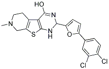 2-[5-(3,4-DICHLOROPHENYL)-2-FURYL]-7-METHYL-1,2,5,6,7,8-HEXAHYDROPYRIDO[4',3':4,5]THIENO[2,3-D]PYRIMIDIN-4-OL Struktur