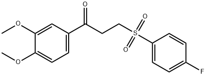 1-(3,4-DIMETHOXYPHENYL)-3-[(4-FLUOROPHENYL)SULFONYL]-1-PROPANONE Struktur