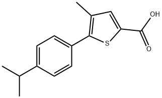 5-(4-ISOPROPYL-PHENYL)-4-METHYL-THIOPHENE-2-CARBOXYLIC ACID Struktur