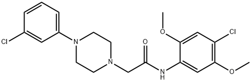 N-(4-CHLORO-2,5-DIMETHOXYPHENYL)-2-[4-(3-CHLOROPHENYL)PIPERAZINO]ACETAMIDE Struktur