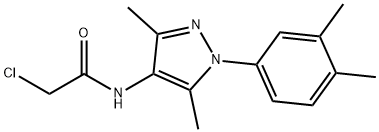 2-CHLORO-N-[1-(3,4-DIMETHYL-PHENYL)-3,5-DIMETHYL-1H-PYRAZOL-4-YL]-ACETAMIDE Struktur