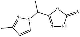 5-[1-(3-METHYL-PYRAZOL-1-YL)-ETHYL]-[1,3,4]-OXADIAZOLE-2-THIOL Struktur