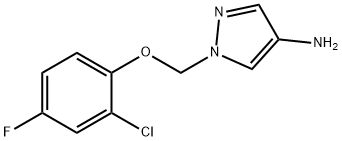 1-(2-CHLORO-4-FLUORO-PHENOXYMETHYL)-1H-PYRAZOL-4-YLAMINE Struktur