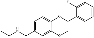 N-(4-((2-FLUOROBENZYL)OXY)-3-METHOXYBENZYL)ETHANAMINE Struktur