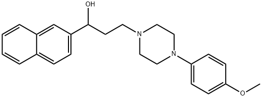 3-[4-(4-METHOXYPHENYL)PIPERAZINO]-1-(2-NAPHTHYL)-1-PROPANOL Struktur