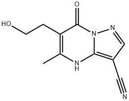 6-(2-HYDROXYETHYL)-5-METHYL-7-OXO-4,7-DIHYDROPYRAZOLO[1,5-A]PYRIMIDINE-3-CARBONITRILE Struktur