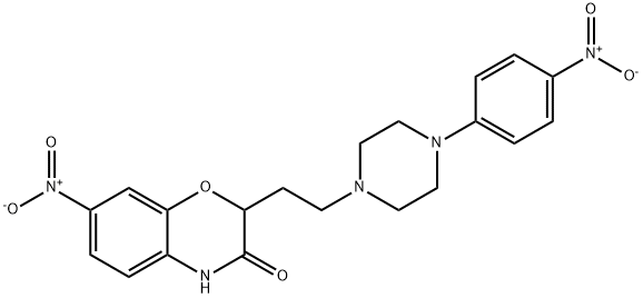 7-NITRO-2-(2-[4-(4-NITROPHENYL)PIPERAZINO]ETHYL)-2H-1,4-BENZOXAZIN-3(4H)-ONE Struktur