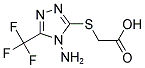 (4-AMINO-5-TRIFLUOROMETHYL-4 H-[1,2,4]TRIAZOL-3-YLSULFANYL)-ACETIC ACID Struktur