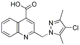 2-(4-CHLORO-3,5-DIMETHYL-PYRAZOL-1-YLMETHYL)-QUINOLINE-4-CARBOXYLIC ACID Struktur