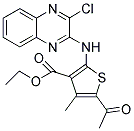 ETHYL 5-ACETYL-2-[(3-CHLOROQUINOXALIN-2-YL)AMINO]-4-METHYLTHIOPHENE-3-CARBOXYLATE Struktur