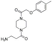 3-AMINO-1-[4-(2-P-TOLYLOXY-ACETYL)-PIPERAZIN-1-YL]-PROPAN-1-ONE Struktur