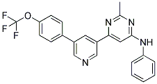 2-METHYL-N-PHENYL-6-(5-[4-(TRIFLUOROMETHOXY)PHENYL]PYRIDIN-3-YL)PYRIMIDIN-4-AMINE Struktur