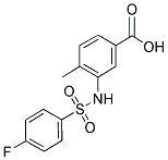 3-(4-FLUORO-BENZENESULFONYLAMINO)-4-METHYL-BENZOIC ACID Struktur