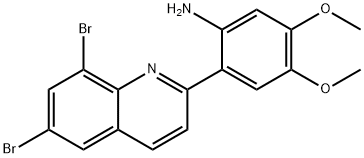 2-(6,8-DIBROMO-2-QUINOLINYL)-4,5-DIMETHOXYPHENYLAMINE Struktur