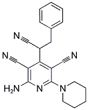 2-AMINO-4-(1-CYANO-2-PHENYLETHYL)-6-PIPERIDIN-1-YLPYRIDINE-3,5-DICARBONITRILE Struktur