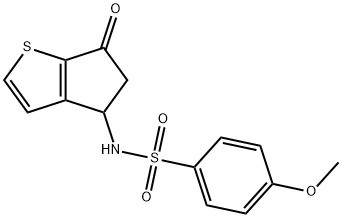 4-METHOXY-N-(6-OXO-5,6-DIHYDRO-4H-CYCLOPENTA[B]THIOPHEN-4-YL)BENZENESULFONAMIDE Struktur